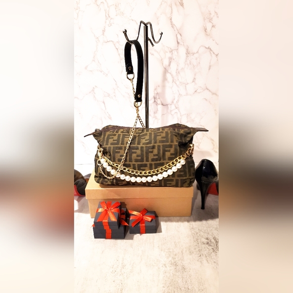 *** Mercari Sold*Fendi Zucca Shoulder Bag Pouch - Picture 11 of 12